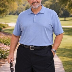 Walter Hagen Black Flat Front Shorts Size 52 New